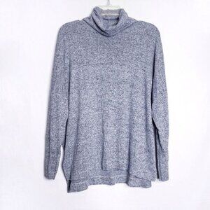 Aerie Gray Stretch Knit Pullover Lightweight Turtleneck Sweater Women's Size XS
